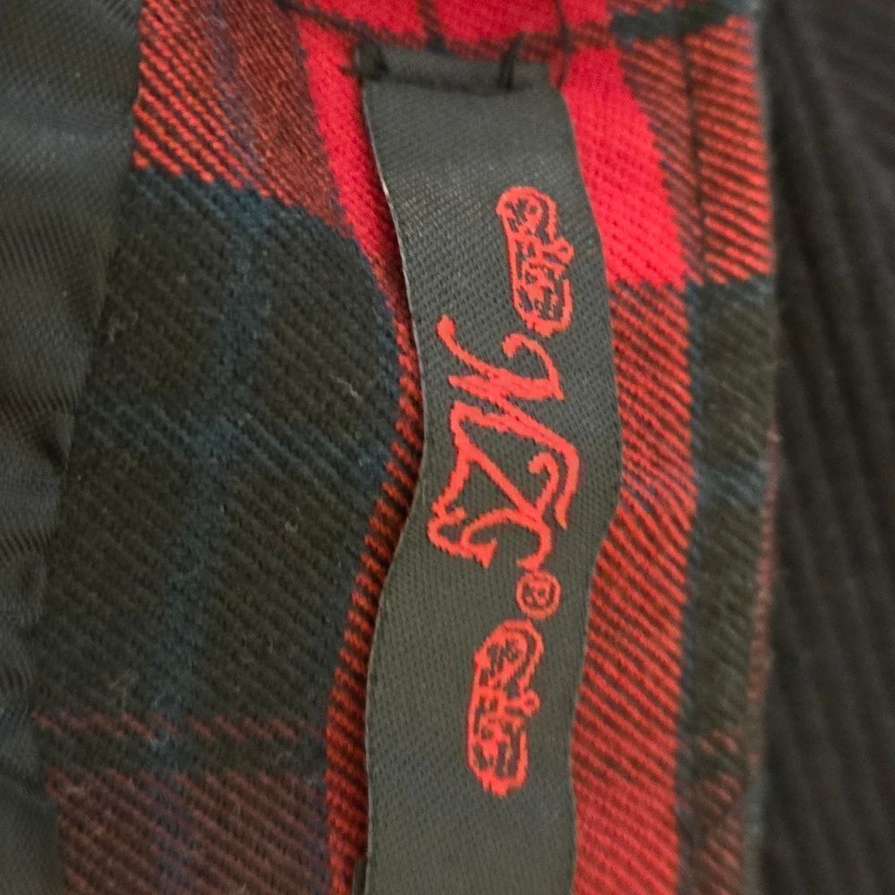 MZG Red and Black Plaid Mini Skirt with Eyelet Bottom - Picture 6 of 6